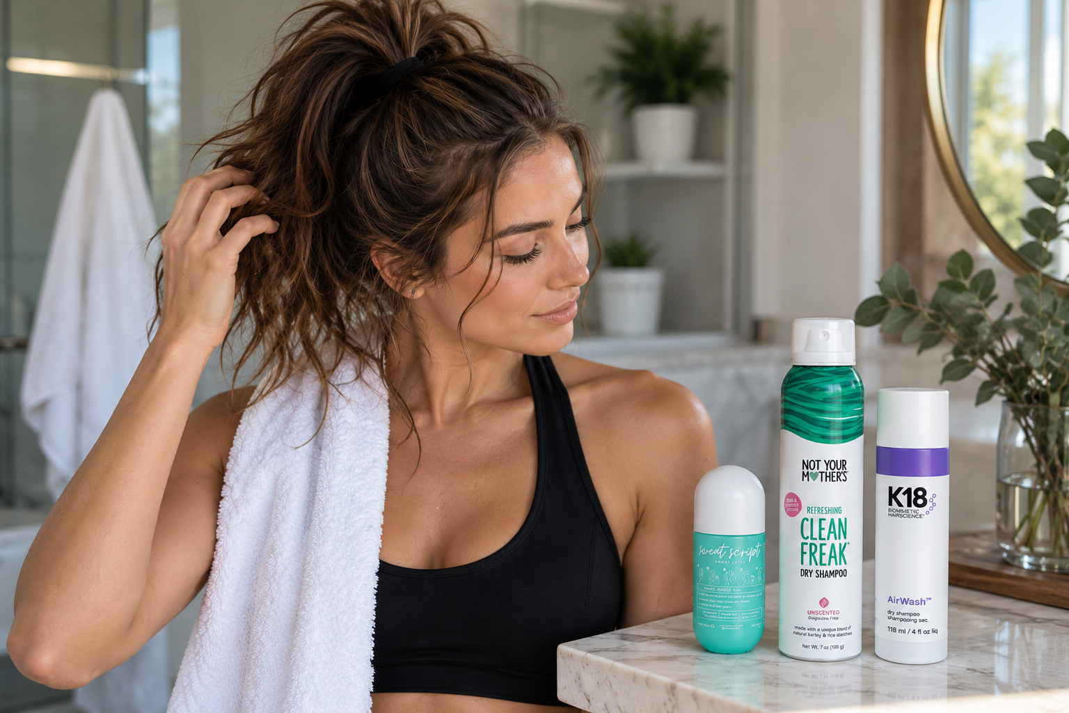 Hair Refresher Spray vs. Dry Shampoo After a Workout